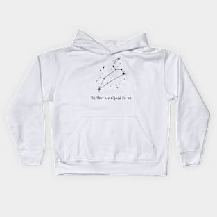 The Stars Are Aligned For Me - Leo - White Kids Hoodie